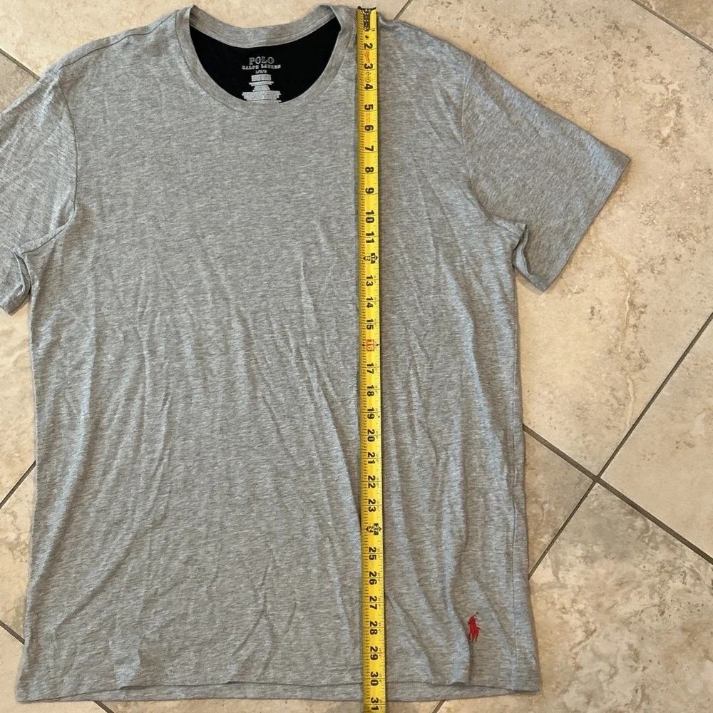 Polo Ralph Lauren‎ Shirt Men L Heather Grey Supreme Comfort Short Sleeve Sleep